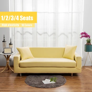 

Solid Color Sofa Cover Stretch Couch Slipcover for Living Room Couch Cover L Shape Corner Armchair Cover 1/2/3/4 Seater