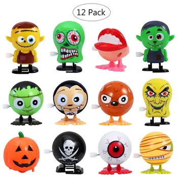 

Tinksky 12PCS Halloween Party Supplies Toy Assortment Jumping Wind Up Toys Mini Toy