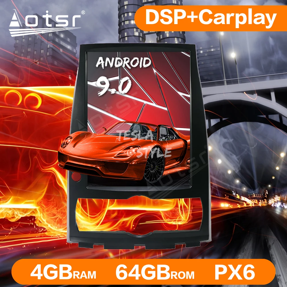 Tesla Style Android 9 64GB PX6 Car Radio GPS Navigation For Hyundai Rohens Genesis Coupe Multimedia Player Auto Audio Head Unit |
