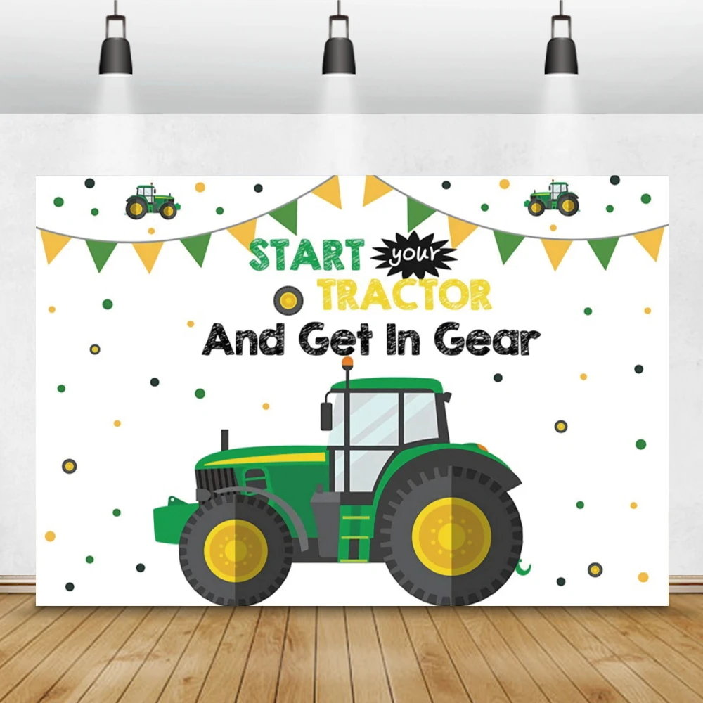 Arriere Plan De Photographie Drapeau De Tracteur De Dessin Anime Pour Bebe Fete D Anniversaire Affiche Personnalisee Arriere Plan De Photographie Studio Photo Pour Appel Photo Aliexpress