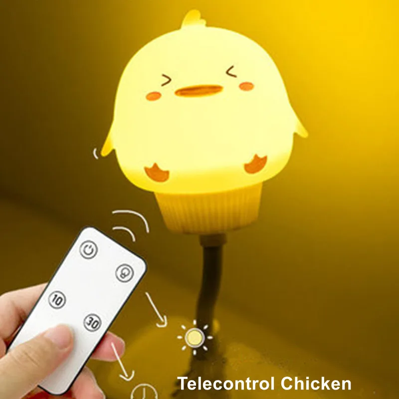 Pequeno dos Desenhos Lâmpada de Mesa Luzes da Noite Decoração da Noite Telecontrol Animados Quarto Bebê Luz Noite Lactação Lâmpada Cabeceira Usb Led 14 lâmpada de mesa luzes da noite quarto