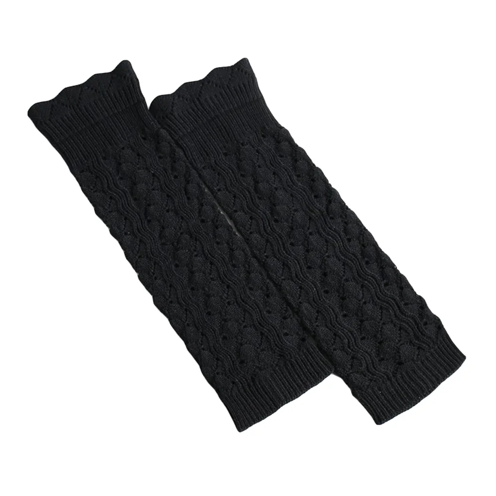Женские зимние теплые вязаные носки, Ажурные вязаные гетры с рукавом, WATMX0010