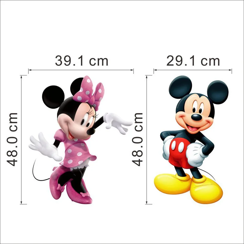 Cartoon Mickey Minnie Mouse Wall Sticker For Kids Room Vinyl Peel And Stick Baby Princess Bedroom Wallpaper Nursery Wall Decals wall stickers self adhesive wall stickers vinyl stickers vinyl wall stickers self adhesive stickers