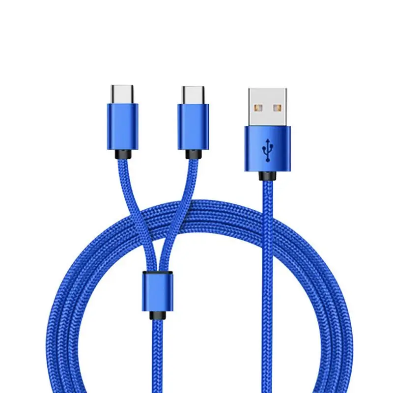 USB 2,0 Тип A Мужской Двойной Тип C USB C сплиттер папа-папа Y зарядный кабель шнур для samsung huawei Xiaomi Oneplus htc Android