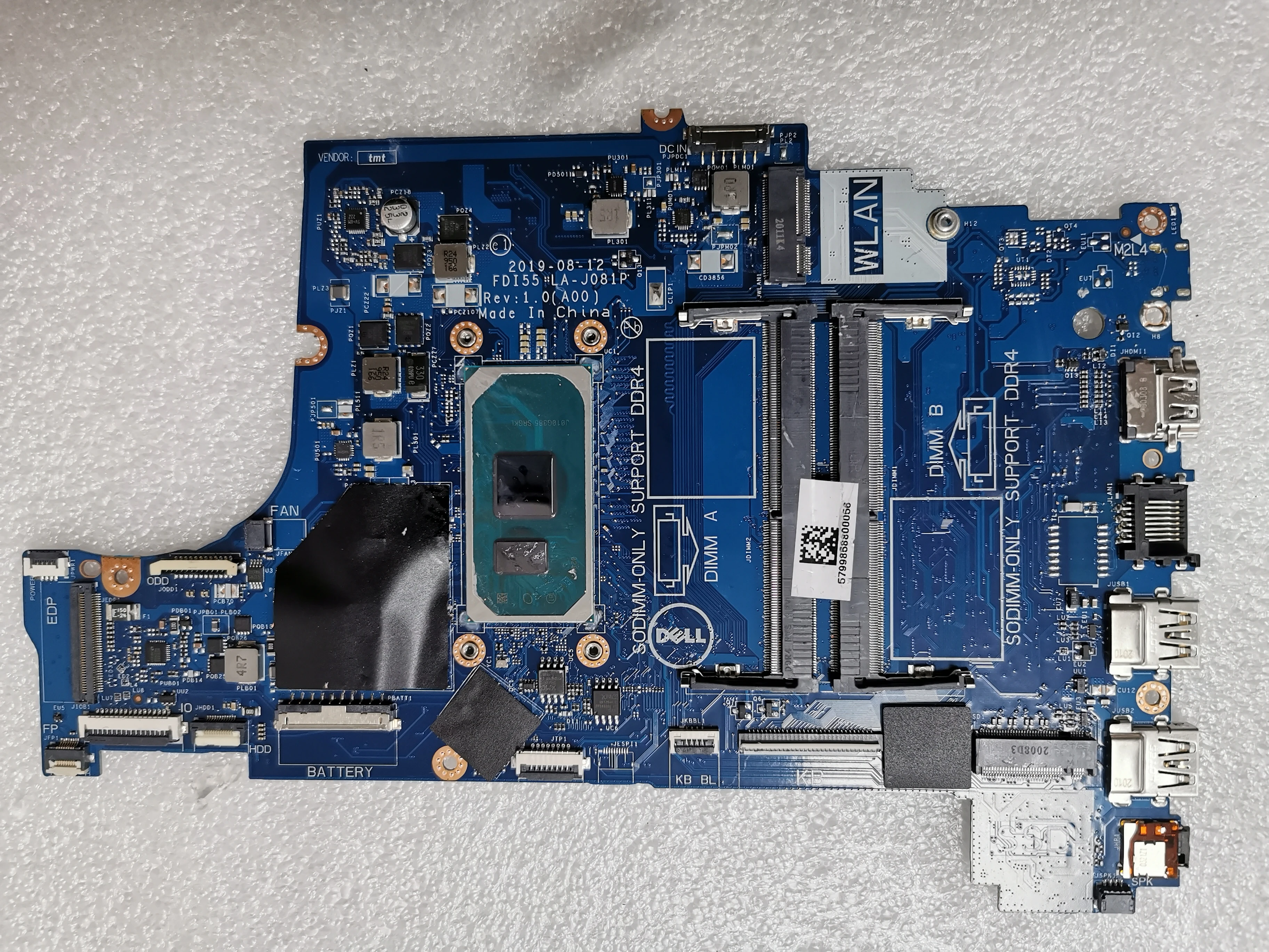 For Dell Oem Inspiron 17 3793 Motherboard System Board Core I5 1 0ghz Quad Core Intel Graphics Uma 1j5tx Laptop Motherboard Aliexpress