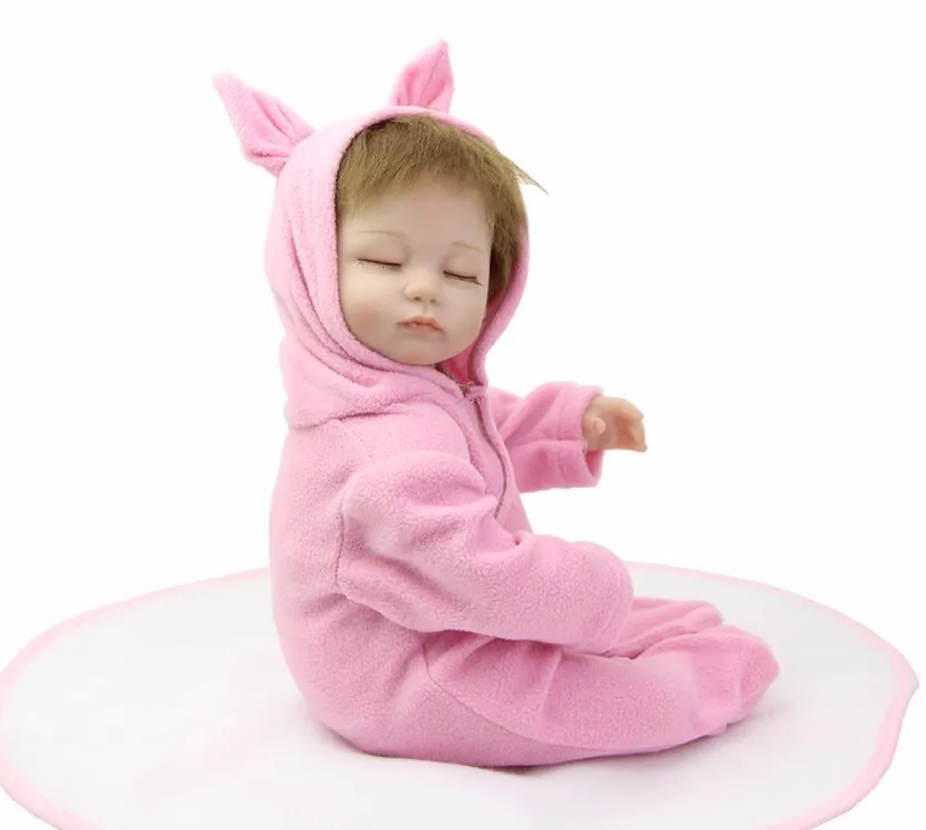 

17 Inch Manufacturers Direct Selling Eye-closed Reborn Dolls Cloth Body Model Infant Reborn Baby