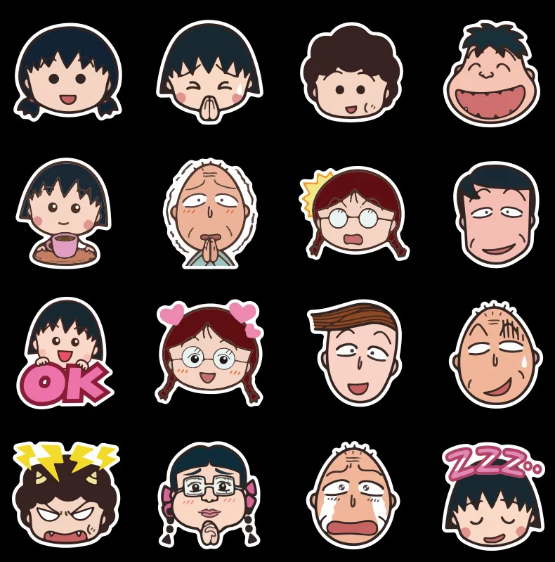 80 шт креативное милое ссамозакрывающийся крафт-Chibi Maruko-тян»; мягкие наклейки сделай сам оформление альбома, дневника Скрапбукинг ребенка стикеров канцелярских принадлежностей