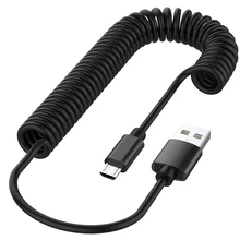 Câble USB Micro et type c rétractable à ressort pour recharge de données, adaptateur rapide pour Samsung et Android