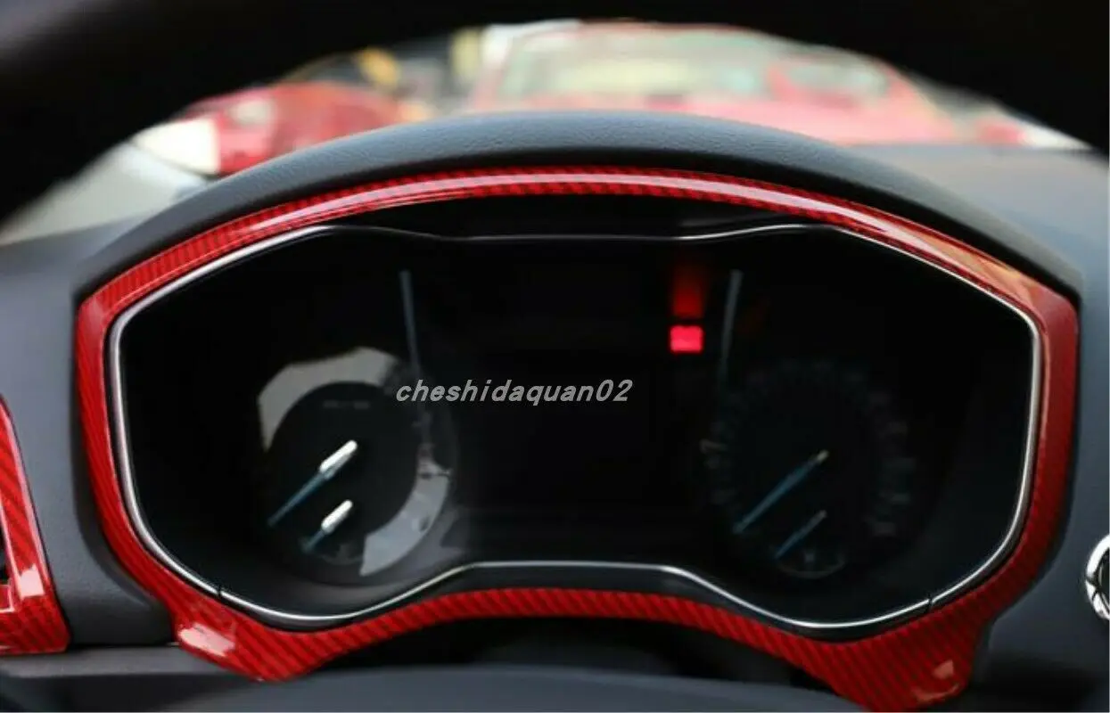 For Ford Fusion Mondeo 2013 High quality Red Carbon fiber Car Interior kit Cover Trim