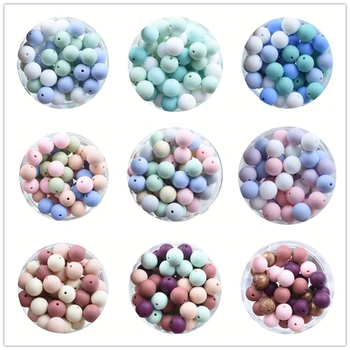 

Teeny Teeth 30 PCS Silicone Beads 12 MM Eco-friendly Sensory Teething Necklace Food Grade Mom Nursing DIY Jewelry Baby Teethers