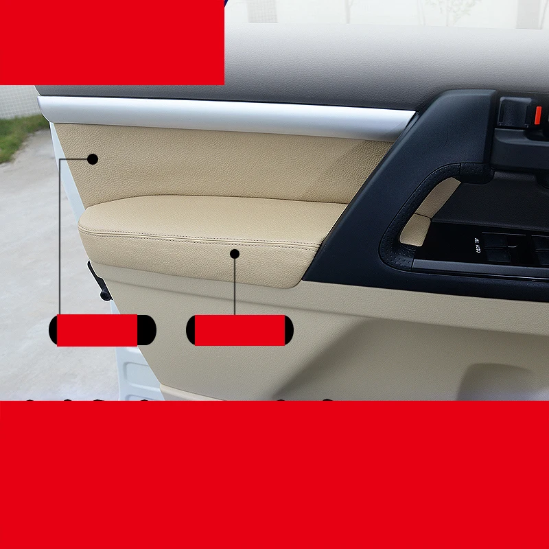 Lsrtw2017 волокна кожи двери автомобиля подлокотника для toyota land cruiser 2007- 2013 lc200
