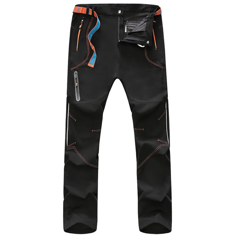 LUTU весна лето быстросохнущие водонепроницаемые походные брюки мужские эластичные уличные охотничьи брюки для альпинизма, рыбалки, треккинга - Цвет: B style black