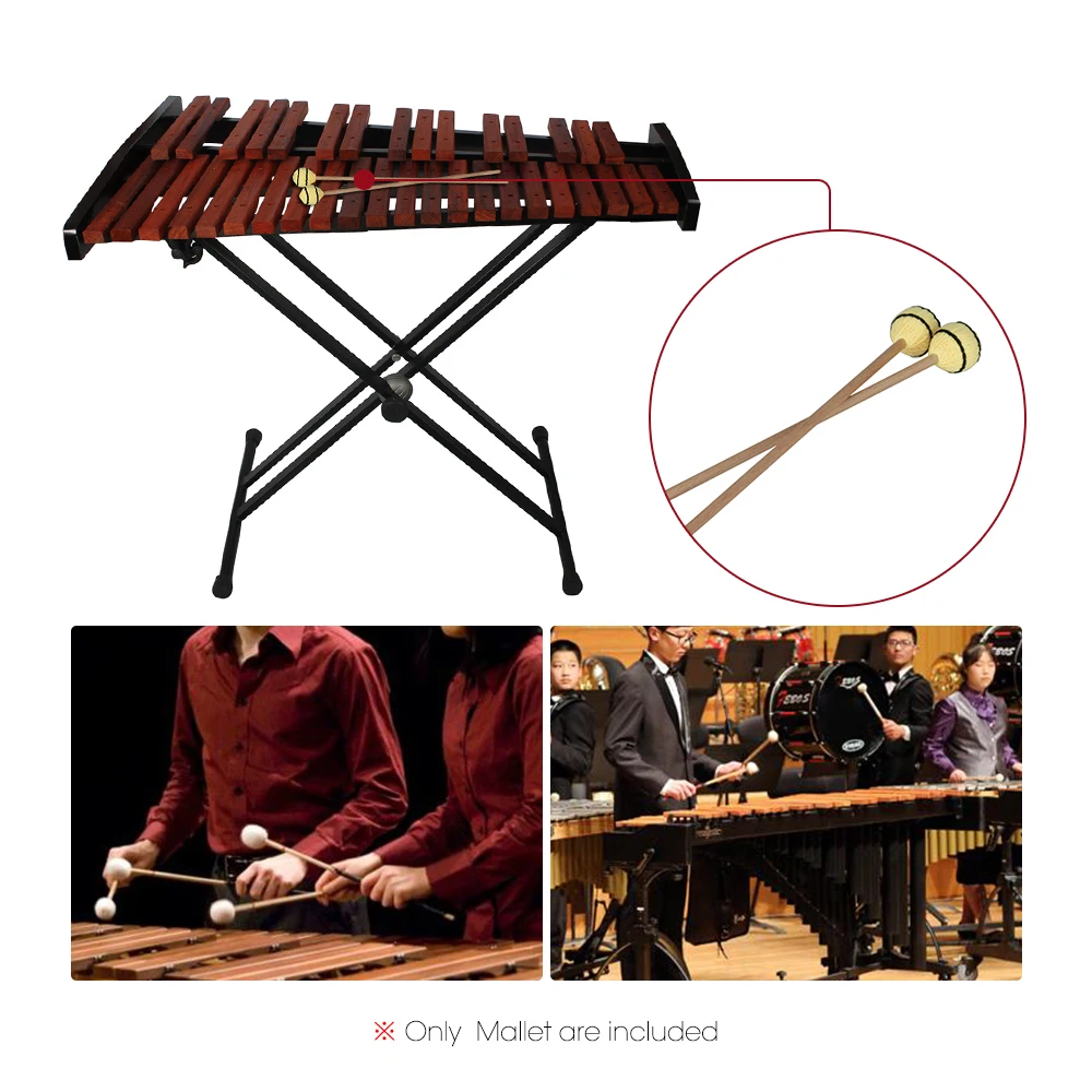 1 пара Marimba палка молоток ксилофон Glockensplel молоток с ручки из бука инструмент Аксессуары для профессионалов любителей