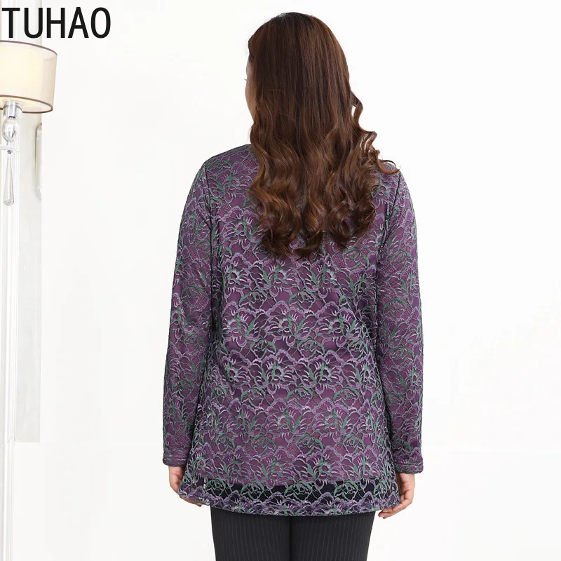 TUHAO, большие размеры 10XL 8XL 6XL 4XL, женские блузки размера плюс, бархатная рубашка, Осень-зима, офисная блуза с длинным рукавом, топ WM19