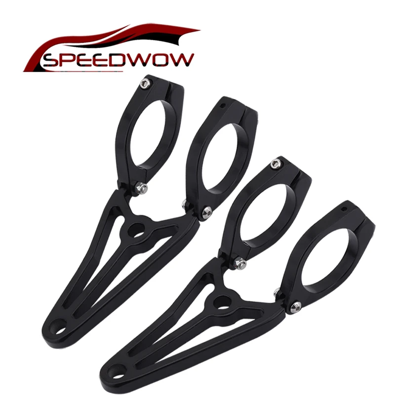 

SPEEDWOW 2PCS 41mm Headlight Mounting Bracket For Motorcycle Fork Ear Turn Signal Mount Clamps For Chopper Cafe Racer