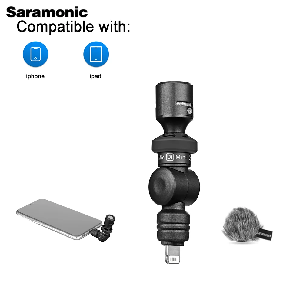 Saramonic SmartMic UC Di смартфон Vlog микрофон видео аудио запись для iPhone 11 Pro Max 8 7 X Type-C порт