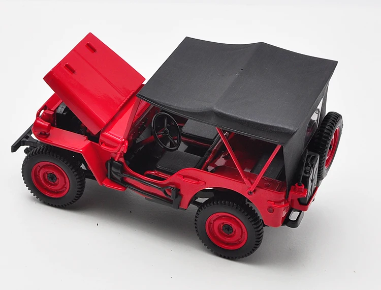 1/18 мальчик игрушка литая модель автомобиля коллекционный автомобиль подарок для детей 1:18 статические Cars1: 18-JEEP-Willys 1924