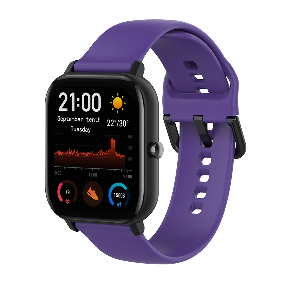 Силиконовый ремешок для наручных часов для Huami Amazfit GTS GTR Bip, Смарт-часы, спортивный сменный Браслет, аксессуары для браслетов