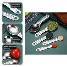 

High Quality Measuring Teaspoon Ergonomic Handle Stainless Steel Coffee Scoop Measuring Spoon 4Pcs/Set