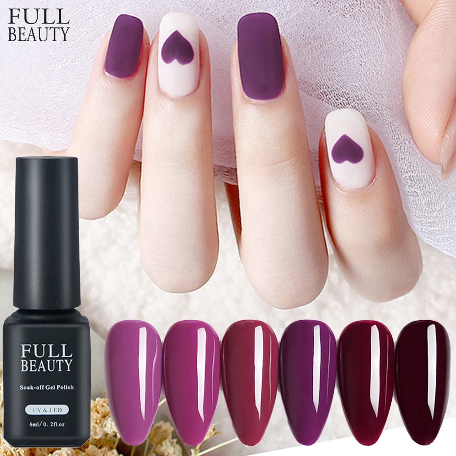Us 38 Plum Purple Nail Gel Polish 6ml Vernis Semi Permanent Gel Paint For Nails Soak Off Nail Lacquer Uv Led Lamp Manicure Chpl001 006 On
