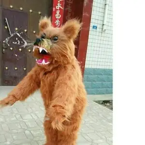 Костюм медведя, маскарадный костюм, вечерние костюмы для игр, наряд на Хэллоуин для взрослых,, рекламный подарок на день рождения, акция, серый цвет - Цвет: B