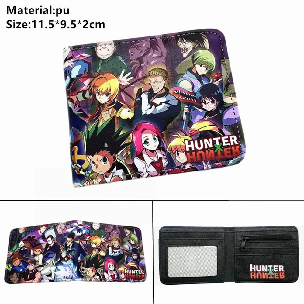 HunterXHunter PU кошелек аниме короткий двойного сложения для мальчиков и девочек