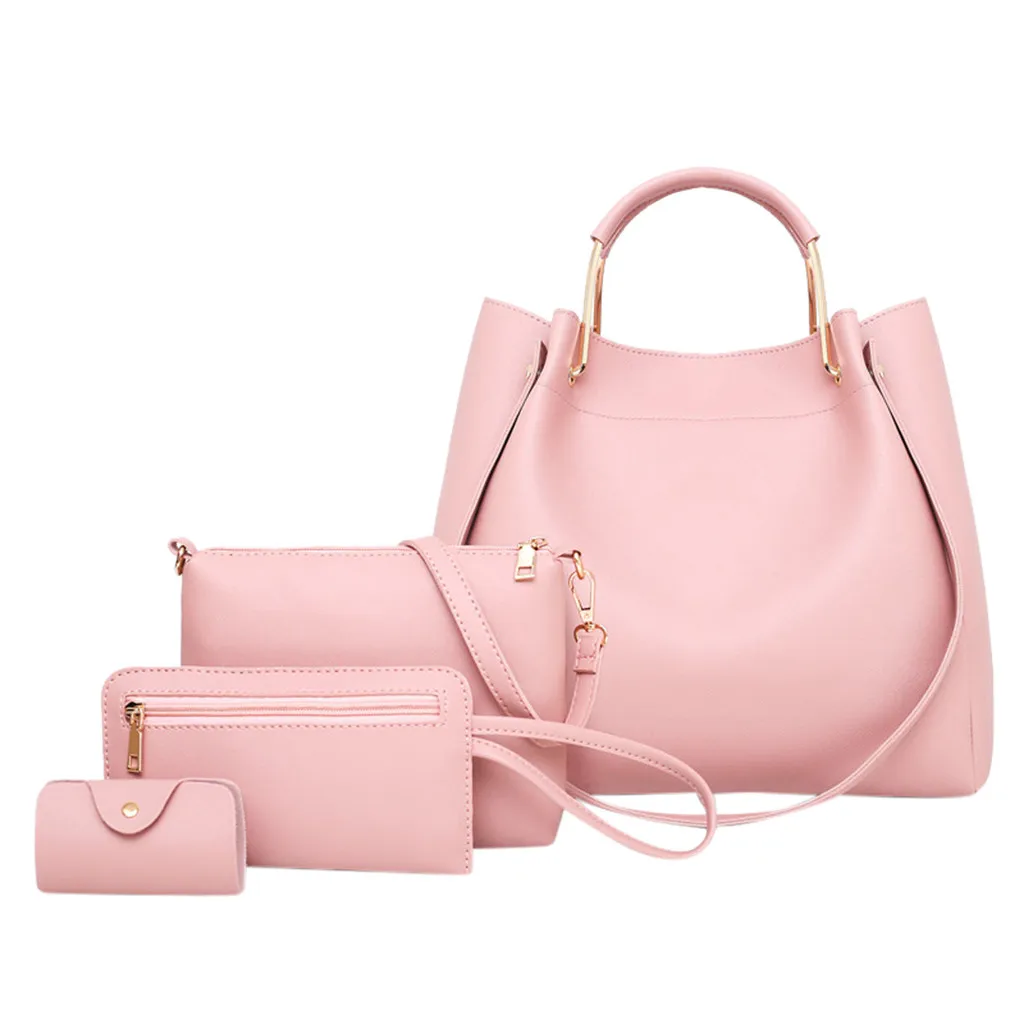 

High Capacity Women Corduroy Tote For Women Hand Bag Trend Four-Piece Solid Color Simple Shoulder Bag Handbag bolsa feminina