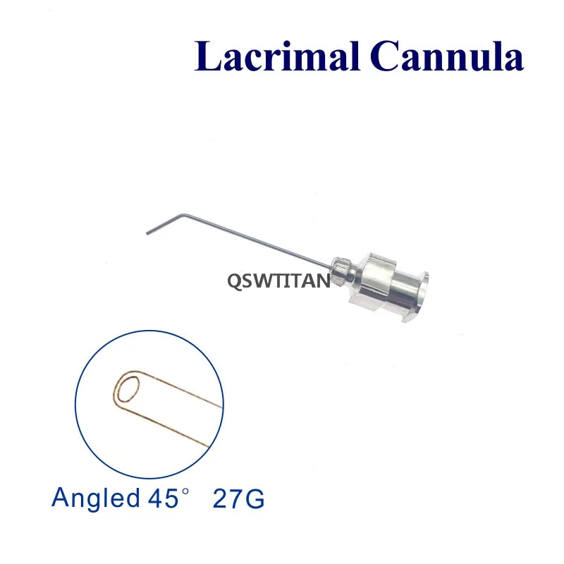 Stainless steel Ophthalmic Lacrimal Viscoelastic Air Injection Cannula Ophthalmic Eye Instrument 1PCS Ophthalmic Tool