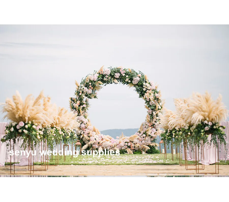 

New style gold Sideways Pillar, Event Decor Wedding Aisleway Decoration,mental Roman Columns senyu0630