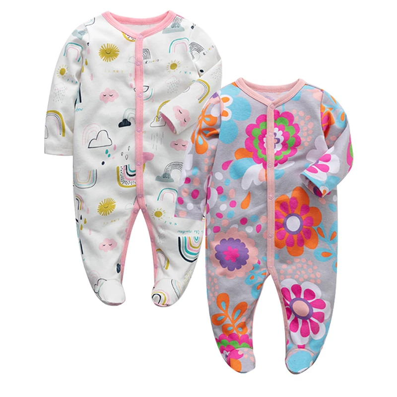 Pijamas Para Bebés Recién Nacidos, Niños Y Niñas, Monos Para Bebés, 2  Unids/Lote, Manga Larga Infantil, 0, 3, 6, 9, 12 Meses, Ropa Y1221 De 11,6  €