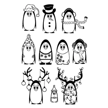 

Winter penguins Transparent Clear Silicone Stamp/Seal for DIY scrapbooking/photo album Decorative clear stamp