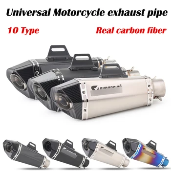 

For Z900 MT09 KTM390 CBR1000 R6 FZ8 R25 Motorcycle exhaust pipe muffler For Akrapovicc exhaust with DB killer Moto Universal51mm