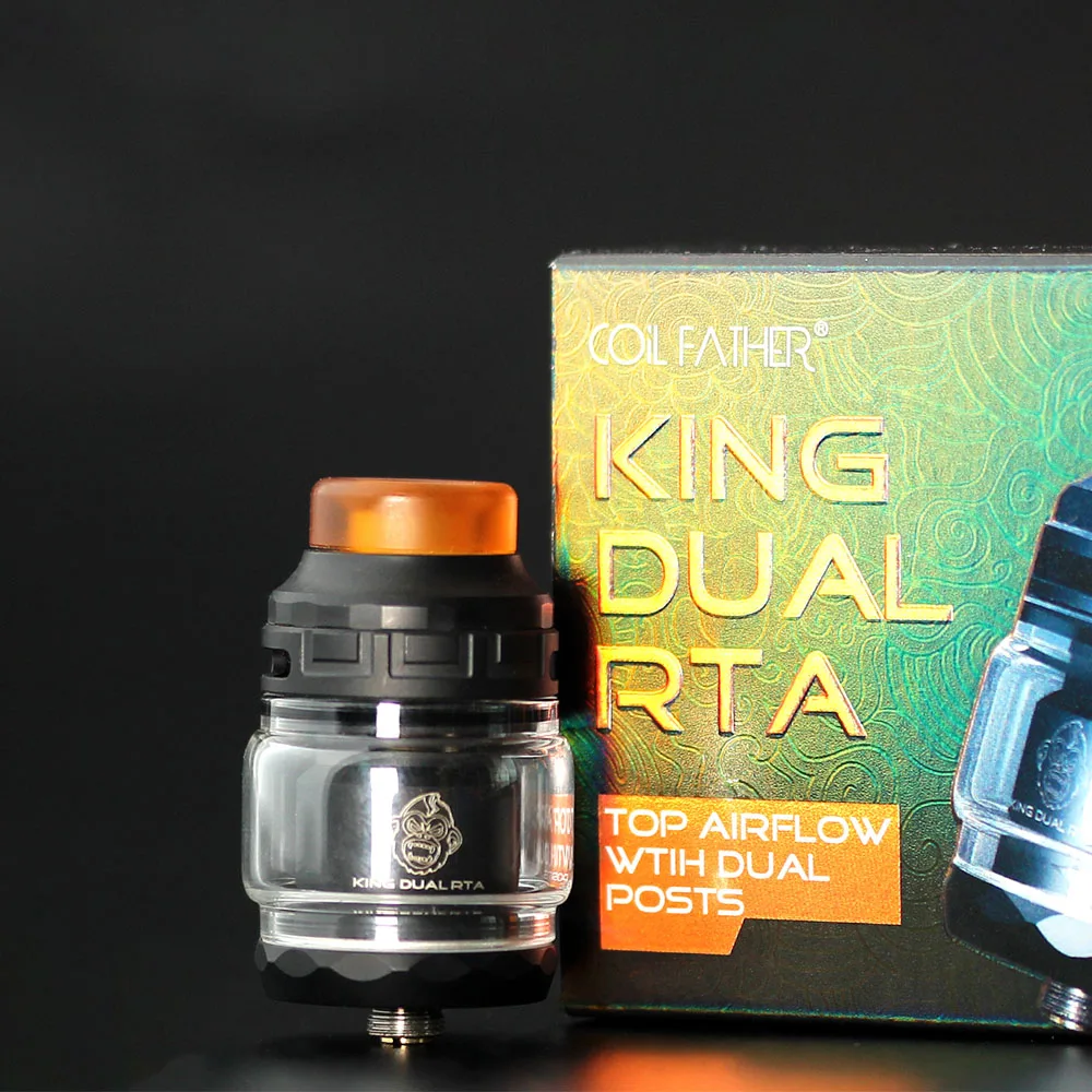 

Coil Father King Dual RTA 4ml Tank Capacity With 810 Delrin Drip Tip Electronic Cigarette Atomizer