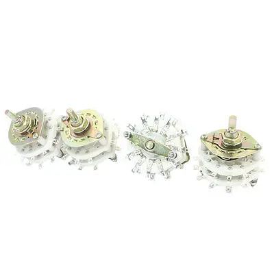 

4PCS 2P10T 2 Pole 10 Way Double Deck 22Pin Band Channael Rotary Switch