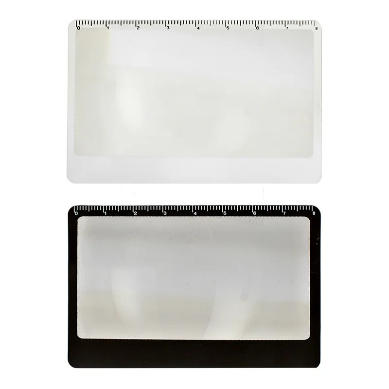 Magnifier Magnifying Sheet Card Shape Portable Pocket Solar Fire Starter Ruler Outdoor Camping Travel Multi-tool Accessories
