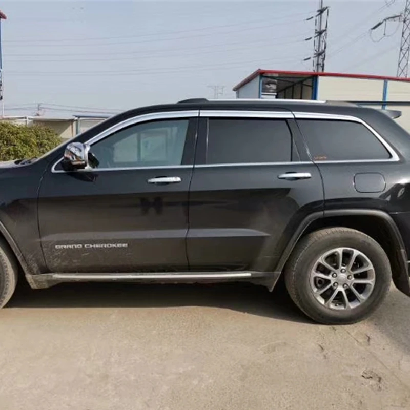 Cheap Use for jeep Grand Cherokee window visor 2011--2019 plating side sun rain protection shield exterior body kit accessories 6 pcs