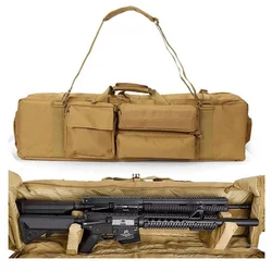 Funda militar para pistola, mochila de doble Rifle para Sierra M249, M16, AR15, Airsoft, bolsa de transporte para pistola de carabina con correa para el hombro