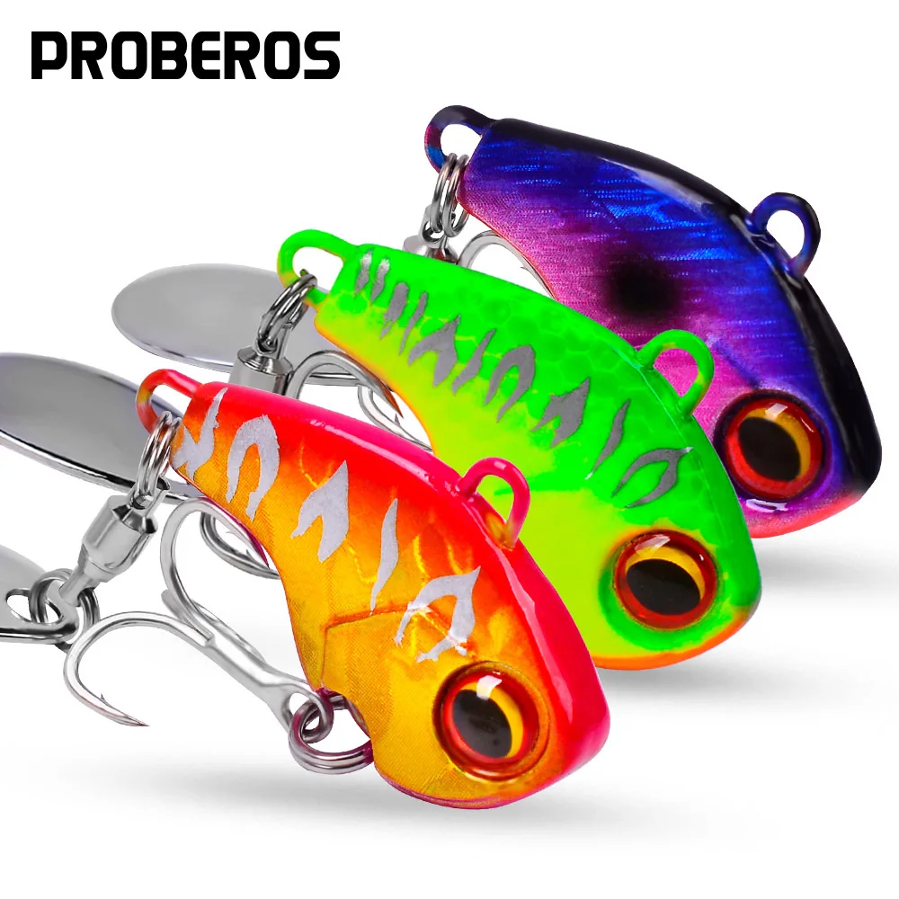 PROBEROS 5Pcs/lot Metal Mini VIB Spoon Fishing Lure 6g-15g-28g Pin  Crankbait Vibration Spinner Sinking Bait With Sequin For Bass - AliExpress