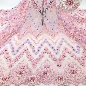 

2019 Latest French Advanced Sequins Nigerian Lace Dress High Quality Sequins Tulle African Lace Fabric Wedding French Tulle Lace
