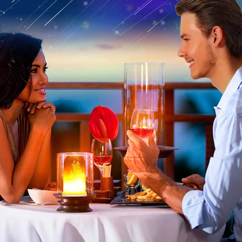  LED Nightlights DC 5V LED Flame Effect Lamp Flame decoration lamp Portable flame night light Ambien - 4000321865832