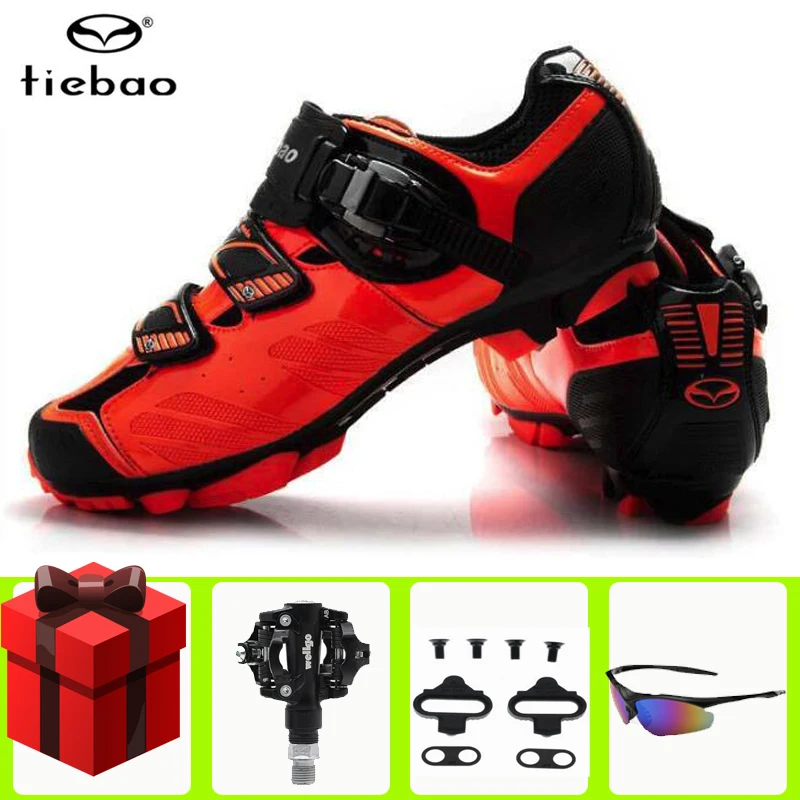 

Tiebao Cycling Shoes Sapatilha Ciclismo Mtb SPD pedal set Professional Mountain Bike bicicleta chaussure vtt Men Sneakers Women
