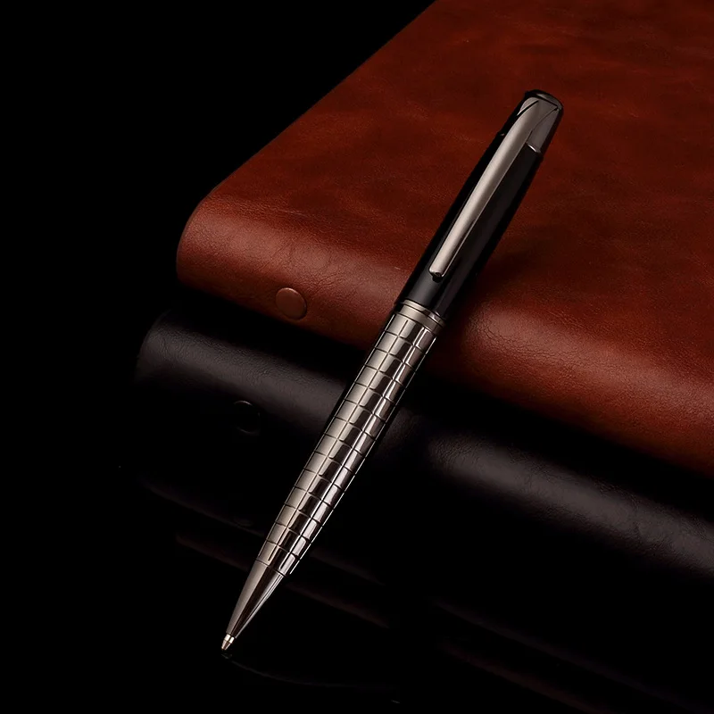 Персонализированная подарочная ручка металлическая ручка 1,0 мм черные чернила заказной логотип шариковые ручки выгравировать логотип название компании школьные офисные принадлежности
