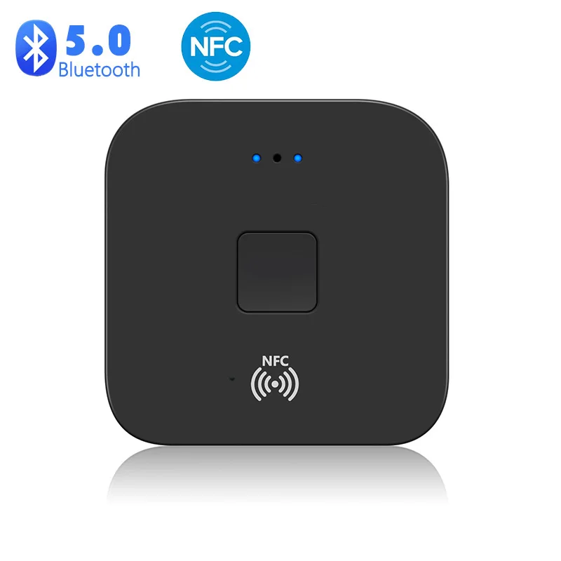 

Bluetooth 5.0 Receiver Transmitter 3.5mm AUX Jack Music Wireless Audio Adapter Handsfree Call & Mic NFC Car Kit For TV Auto ON