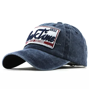 

Men's Retro Washed Baseball Cap Fitted Cap Snapback Hat For Women Bone Gorras Casual Casquette Letter Black Adjustable Cap
