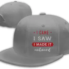 Я пришел, я увидел, что я сделал это неудобно Смешные мужчины Snapback плоские Билла бейсбольная кепка серый