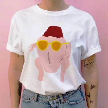 

New friends TV T-shirt female casual women's T-shirt Harajuku printing female T-shirt 90s Harajuku T-shirt retro T-shirt