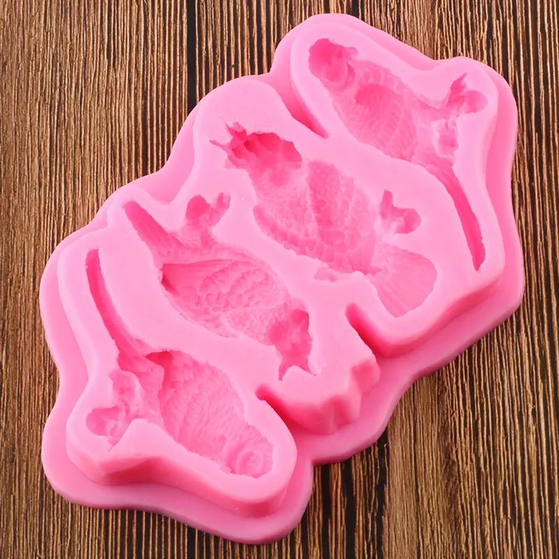 3D птицы Попугай силиконовые формы DIY Инструменты для украшения тортов из мастики Мыло Свеча Смола Глина Плесень Конфеты шоколадные формы для мастики