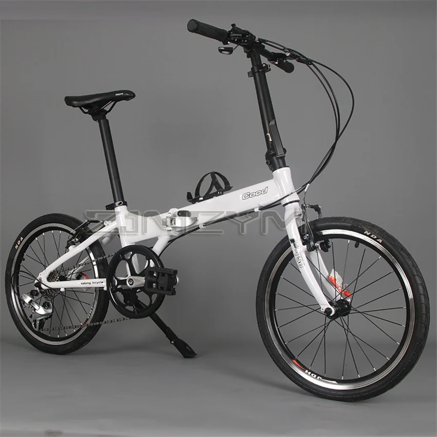 Folding Bike 8" Mini Aluminum Alloy Travel Lightweight Portable Foldable Bicycle 