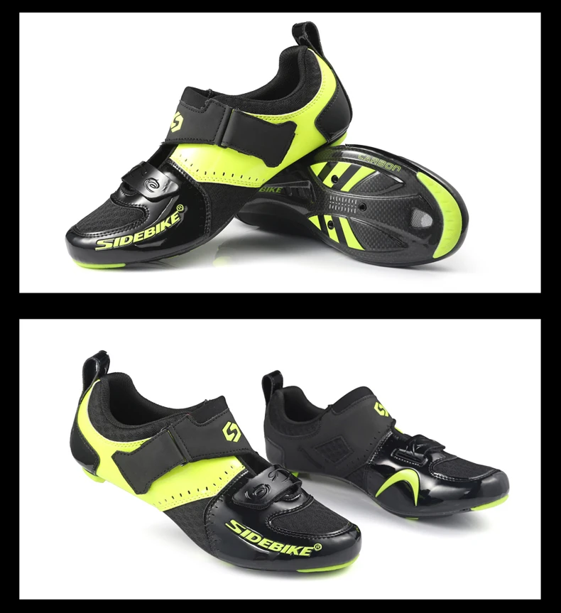 Sidebike/туфли для триатлона, для велоспорта, шоссейные, углеродные, велосипедные кроссовки, профессиональная спортивная обувь для шоссейного велосипеда, Мужская Ультралегкая дышащая обувь