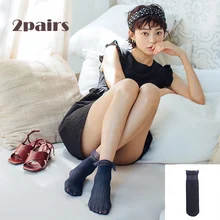 2 пар/лот бархатные женские носки, кружевные носки для девочек, носки серии